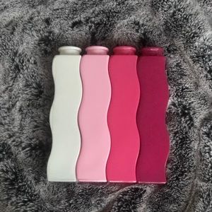 IKEA white+pink bottle vases / single flower vases